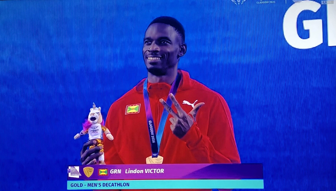 Lindon Victor Makes History with Third Consecutive Commonwealth Games Decathlon Gold