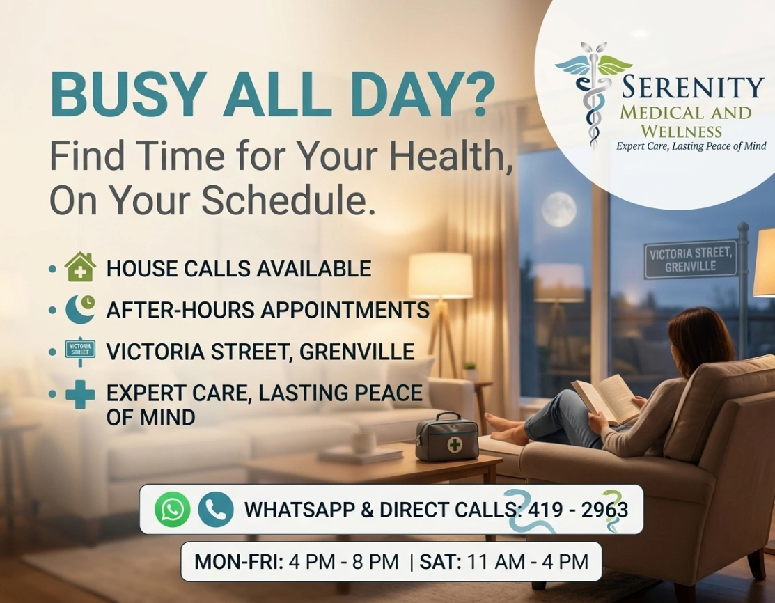 Serenity Medical & Wellness Offers Extended Evening and Weekend Hours in Grenville