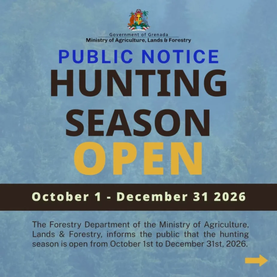 Ministry of Agriculture Announces Opening of 2026 Hunting Season in Grenada